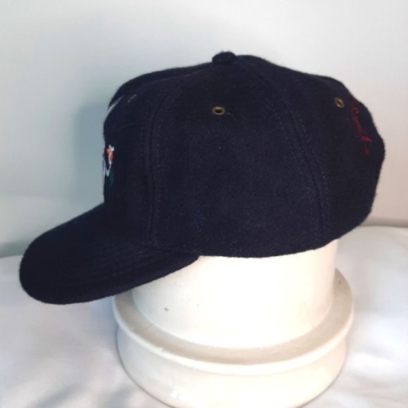 ACME Warner Brothers Looney Tunes Snapback Hat Navy Blue Wool Vintage 19… - Picture 4 of 9